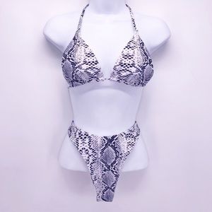 Bikini (Black n White Snakeskin Print)
